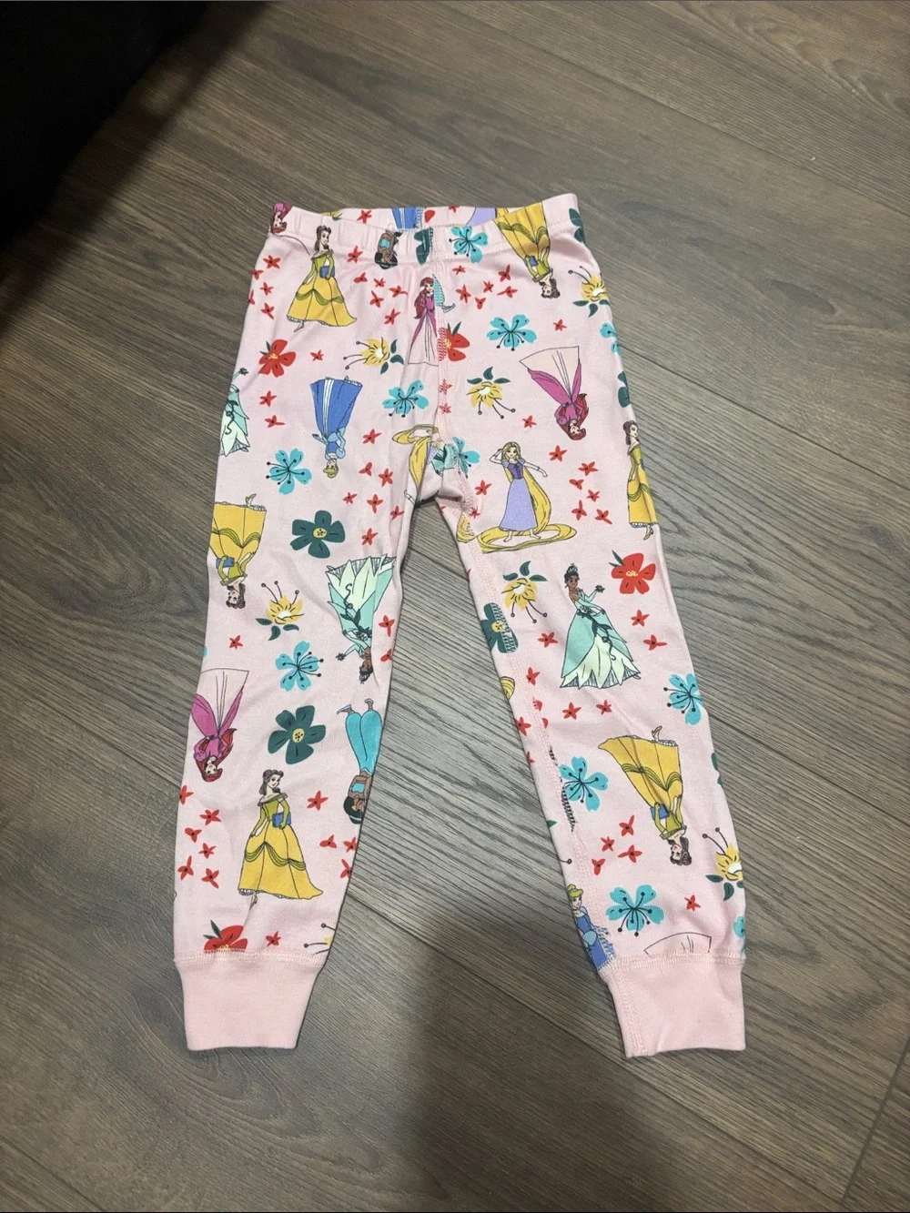 Hanna Andersson Pink Disney Princess Floral Print Pajama Set